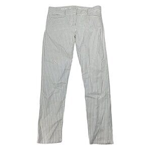 Gap Skinny Mini Women’s Ankle Khakis Beige/White Striped Size 0 Pockets